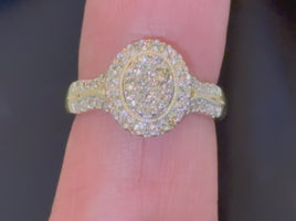 10K YELLOW GOLD .80 CARAT WOMEN REAL DIAMOND ENGAGEMENT RING WEDDING RING BRIDAL