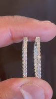 
              14K WHITE GOLD 1.58 CARAT 25 MM EGL CERTIFIED LAB GROWN DIAMONDS STUDS EARRINGS HOOPS
            