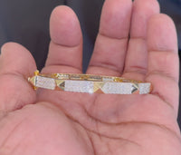 
              10K YELLOW GOLD 3 CARAT NATURAL DIAMOND 13.34 GRAMS GOLD BRACELET BANGLE
            