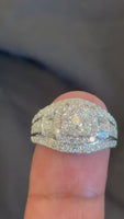 
              1.72 CARAT CERTIFIED LAB GROWN DIAMONDS STERLING SILVER RHODIUM PLATED ENGAGEMENT WEDDING RING
            