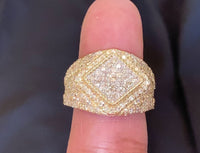 
              10K SOLID YELLOW GOLD 3.25 CARAT REAL DIAMOND ENGAGEMENT RING WEDDING PINKY BAND
            