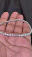 
              8.22 CARAT CERTIFIED LAB GROWN DIAMONDS STERLING SILVER 8 INCHES 3 MM TENNIS BRACELET
            