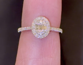 10K SOLID YELLOW GOLD .60 CARAT REAL DIAMOND WOMEN BRIDAL WEDDING ENGAGEMENT RING