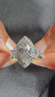 
              14K WHITE GOLD 2.37 CARAT CERTIFIED LAB GROWN DIAMONDS ENGAGEMENT WEDDING RING
            