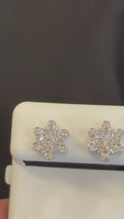 
              1.06 CARAT CERTIFIED LAB GROWN DIAMONDS 9 MM STERLING SILVER RHODIUM PLATED STUDS EARRING
            