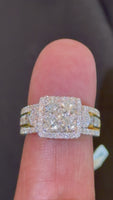 
              2 CARAT LAB GROWN DIAMONDS STERLING SILVER GOLD PLATED ENGAGEMENT WEDDING RING
            