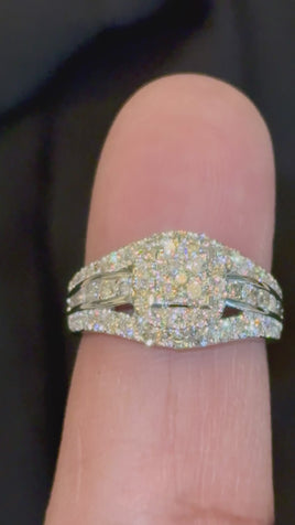 10K WHITE GOLD 1.75 CARAT WOMEN REAL DIAMOND ENGAGEMENT RING WEDDING BRIDAL
