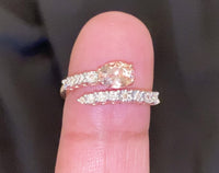 
              10K ROSE GOLD .90 CARAT DIAMOND & MORGANITE RING
            