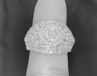 
              10K SOLID WHITE GOLD 3.25 CARAT REAL DIAMOND ENGAGEMENT RING WEDDING PINKY BAND
            