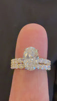 
              14K YELLOW GOLD 4.59 CARAT CERTIFIED LAB GROWN DIAMONDS ENGAGEMENT RING WEDDING BAND BRIDAL SET
            