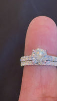 
              14K WHITE GOLD 3.10 CARAT EGL CERTIFIED LAB GROWN DIAMONDS ENGAGEMENT RING WEDDING RING BRIDAL SET
            