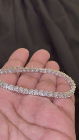 1.77 CARAT LAB GROWN DIAMONDS STERLING SILVER 7 INCHES 4 MM BRACELET