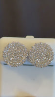 
              2.13 CARAT CERTIFIED LAB GROWN DIAMONDS 13 MM STERLING SILVER RHODIUM PLATED STUDS EARRINGS
            