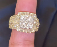 
              10K SOLID YELLOW GOLD 8.50 CARAT REAL DIAMOND ENGAGEMENT RING WEDDING PINKY BAND
            