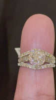 
              10K WHITE GOLD 2 CARAT NATURAL DIAMOND CENTER .60 CARAT ENGAGEMENT RING WEDDING RING BRIDAL
            