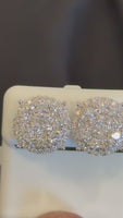 
              2.09 CARAT CERTIFIED LAB GROWN DIAMONDS 14 MM STERLING SILVER RHODIUM PLATED STUDS EARRING
            