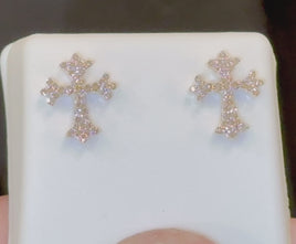 10K YELLOW GOLD .45 CARAT 10 MM 100% GENUINE DIAMONDS MENS/WOMENS EARRING STUDS