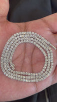 
              15.05 CARAT LAB GROWN DIAMONDS STERLING SILVER 22 INCHES 18.23 GRAMS 3 MM TENNIS CHAIN NECKLACE
            