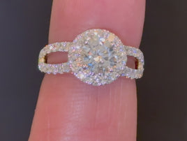 10K YELLOW GOLD 2.16 CARAT CERTIFIED LAB GROWN DIAMONDS RING
