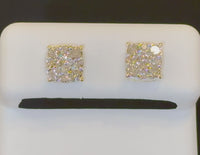 
              10K YELLOW GOLD .75 CARAT 7 MM 100% GENUINE DIAMONDS MENS/WOMENS EARRING STUDS
            