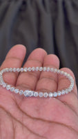 
              14K WHITE GOLD 8.22 CARAT LAB GROWN DIAMONDS 7 INCHES 3.5 MM BRACELET
            
