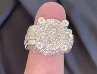 
              10K WHITE GOLD 6 CARAT MENS REAL DIAMOND ENGAGEMENT WEDDING PINKY RING BAND
            