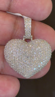 
              2.14 CARAT CERTIFIED LAB GROWN DIAMONDS STERLING SILVER RHODIUM PLATED 1.25 INCHES HEART PENDANT
            