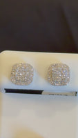 
              .58 CARAT CERTIFED LAB GROWN DIAMONDS STERLING SILVER 8 MM STUDS EARRINGS
            