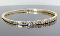 
              10K YELLOW GOLD .50 CARAT REAL DIAMOND BRACELET BANGLE
            