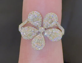 10K SOLID YELLOW GOLD 1.25 CARAT NATURAL DIAMONDS WOMEN RING
