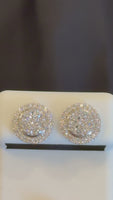 
              1.12 CARAT CERTIFED LAB GROWN DIAMONDS STERLING SILVER 11 MM STUDS EARRINGS
            