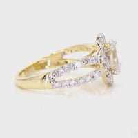 
              10K YELLOW GOLD 2.15 CARAT CERTIFIED LAB GROWN DIAMONDS OVAL RING
            