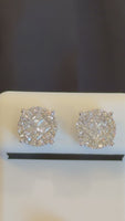 
              1.14 CARAT CERTIFED LAB GROWN DIAMONDS STERLING SILVER 9 MM STUDS EARRINGS
            