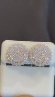 
              2 CARAT LAB GROWN DIAMONDS 14 MM STERLING SILVER RHODIUM PLATED STUDS EARRINGS
            