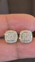 
              1.22 CARAT CERTIFIED LAB GROWN DIAMONDS 12 MM STERLING SILVER RHODIUM PLATED STUDS EARRINGS
            