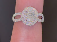 
              10K WHITE GOLD 2.21 CARAT CERTIFIED LAB GROWN DIAMONDS OVAL RING
            