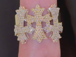 10K SOLID YELLOW GOLD 1.25 CARAT NATURAL DIAMOND ENGAGEMENT RING WEDDING PINKY BAND