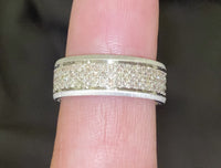 
              10K WHITE GOLD .85 CARAT NATURAL DIAMOND WEDDING BAND BRIDAL ENGAGEMENT RING
            