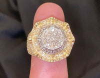 
              10K SOLID YELLOW GOLD 6.50 CARAT REAL DIAMOND ENGAGEMENT RING WEDDING PINKY BAND
            