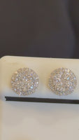 
              1.07 CARAT CERTIFIED LAB GROWN DIAMONDS 10 MM STERLING SILVER GOLD PLATED STUDS EARRINGS
            