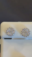 
              1 CARAT CERTIFED LAB GROWN DIAMONDS STERLING SILVER 8 MM STUDS EARRINGS
            