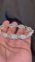 
              3.82 CARAT CERTIFIED LAB GROWN DIAMONDS STERLING SILVER 8.50 INCHES 10 MM BRACELET
            