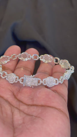 3.27 CARAT CERTIFIED LAB GROWN DIAMONDS STERLING SILVER 7 INCHES 10 MM BRACELET