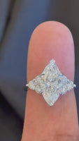 
              14K WHITE GOLD 4.67 CARAT CERTIFIED LAB GROWN DIAMONDS ENGAGEMENT WEDDING RING
            