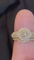 
              14K YELLOW GOLD 2.25 CARAT NATURAL DIAMOND CENTER .55 CARAT ENGAGEMENT RING WEDDING BAND BRIDAL SET
            