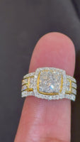 
              2.50 CARAT LAB GROWN DIAMONDS STERLING SILVER GOLD PLATED ENGAGEMENT WEDDING RING
            
