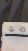 
              14K YELLOW GOLD 2 CARAT 6.5 MM LAB GROWN DIAMONDS SOLITAIRE STUDS EARRINGS
            