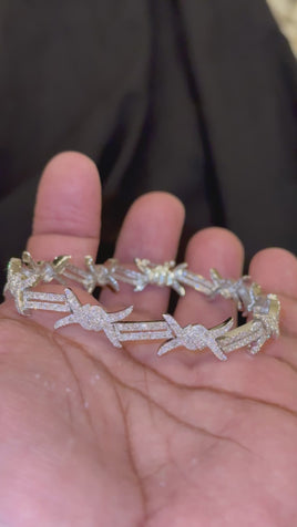 4.75 CARAT LAB GROWN DIAMONDS STERLING SILVER 8 INCHES 10 MM BRACELET