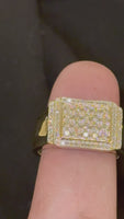 
              10K YELLOW GOLD .75 CARAT MENS REAL DIAMOND ENGAGEMENT WEDDING PINKY RING BAND
            
