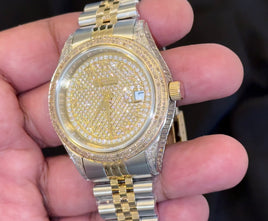 3.25 CARAT NAUTRAL DIAMONDS STAINLESS STEEL 41 MM TYCOON WATCH